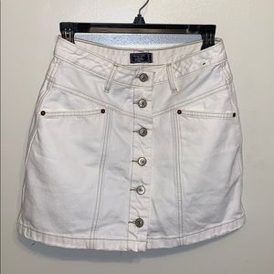 White denim Abercrombie skirt